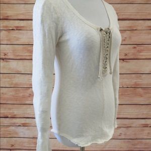 Free People lace up top